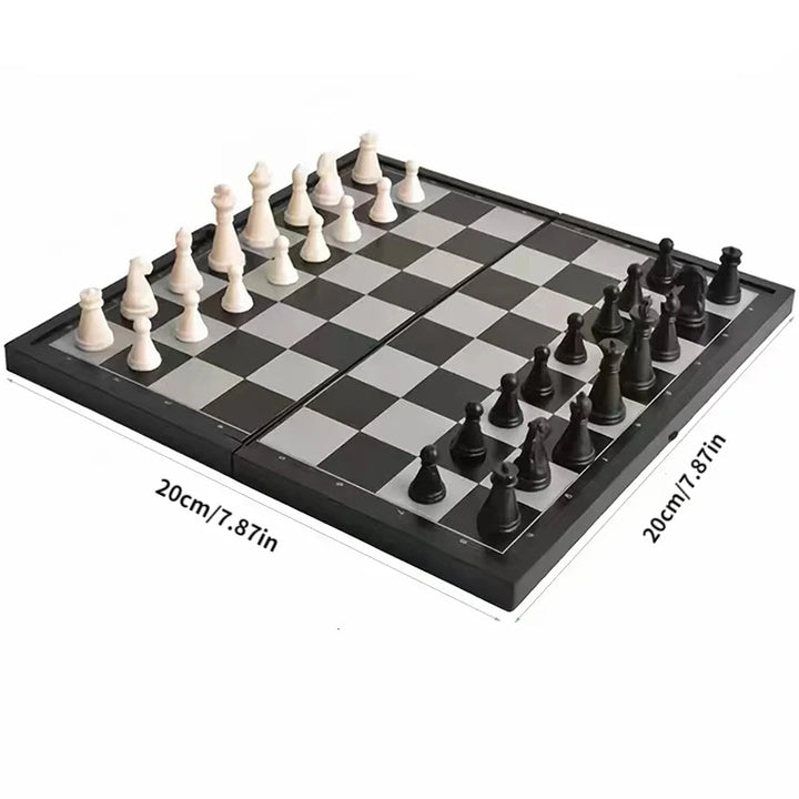 Rynx | 1pc Foldable Magnetic International Chess Set with Plastic Chessboard Board Game, Ideal for Family Games and Gatherings