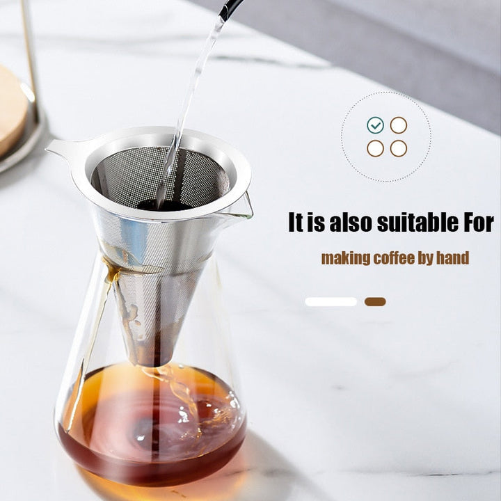 Lisslune | Vintage Art Brew Glass Reusable Drip Coffee Pot