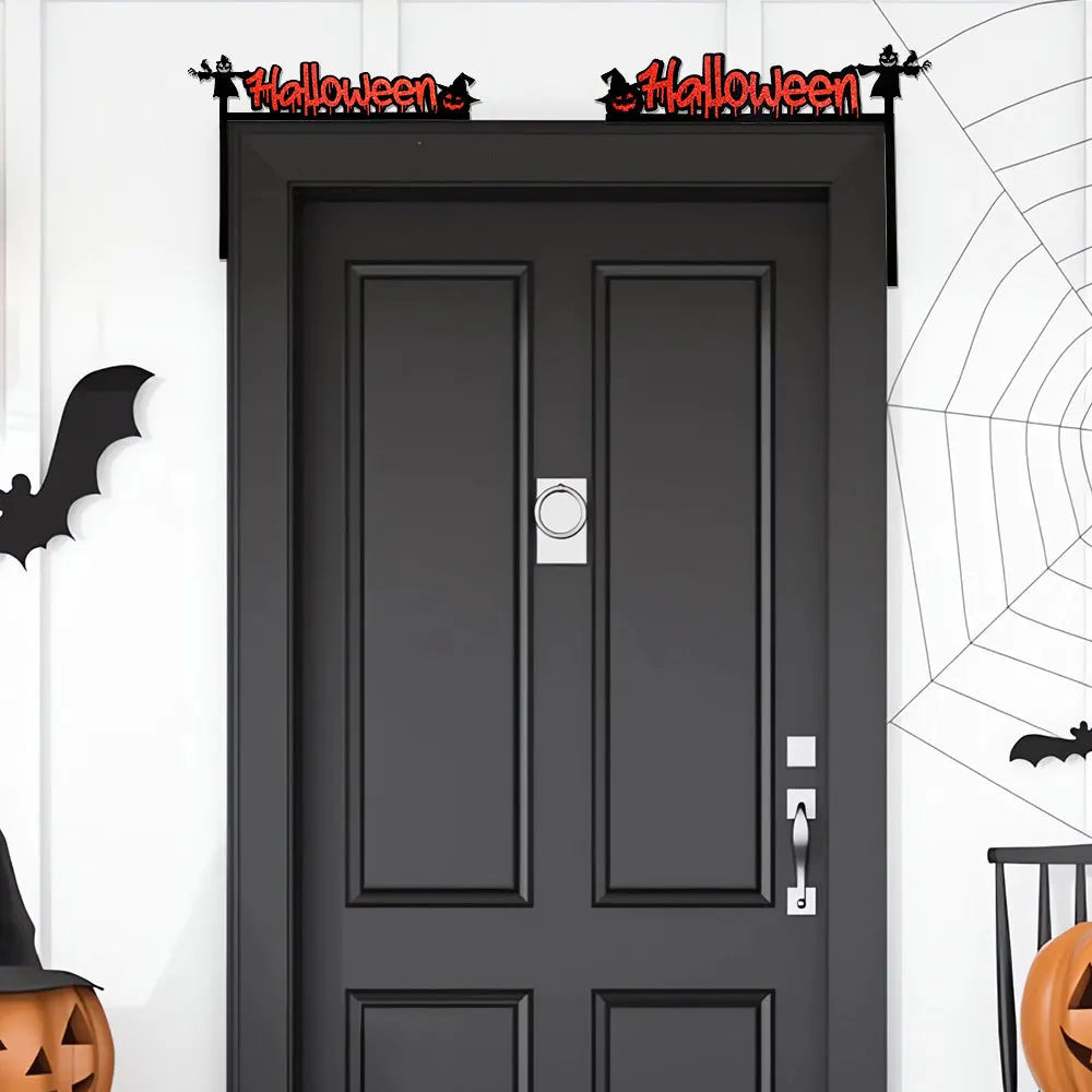 Rynx | Halloween Door Frame Decoration, Bats, Pumpkins, Spider Webs, Door and Window Corner Stickers, Halloween Home Decor