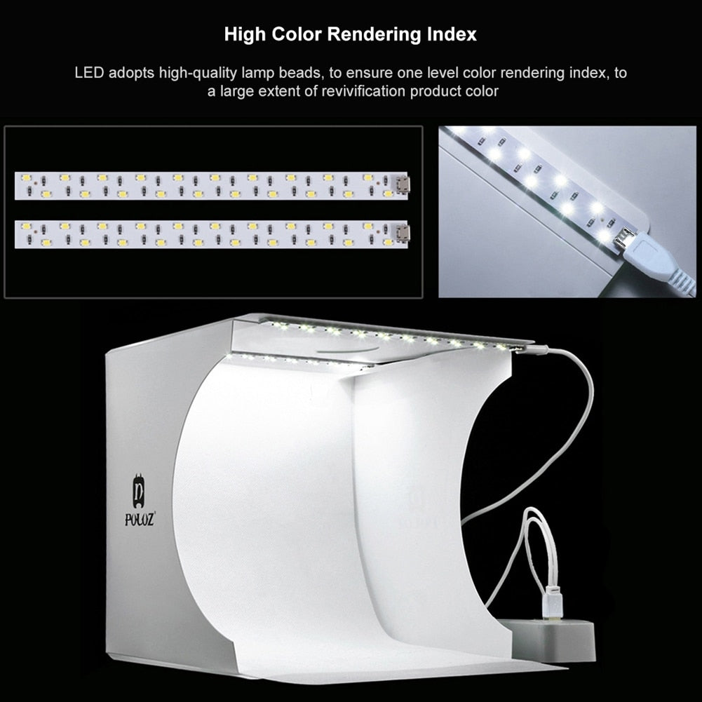 Lisslune | Mini Foldable Led Light Photo Studio Box