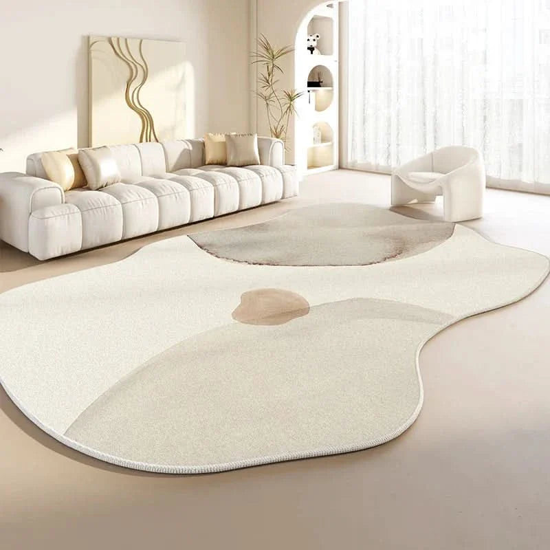 Lisslune | Japanese Style Irregular Plush Rug with Non-Slip Backing