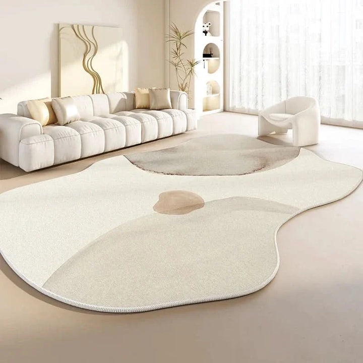 Lisslune | Japanese Style Irregular Plush Rug with Non-Slip Backing