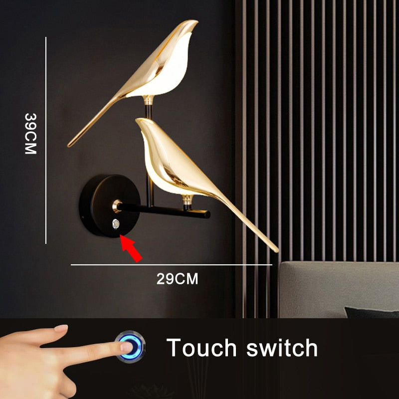 Lisslune | Modern Nordic Wall Bird Lamp