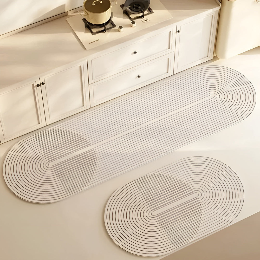 Lisslune | AquaStone Diatomite Bath Mat – Ultra Absorbent, Non-Slip & Soft