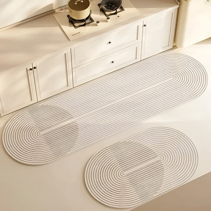 Lisslune | AquaStone Diatomite Bath Mat – Ultra Absorbent, Non-Slip & Soft