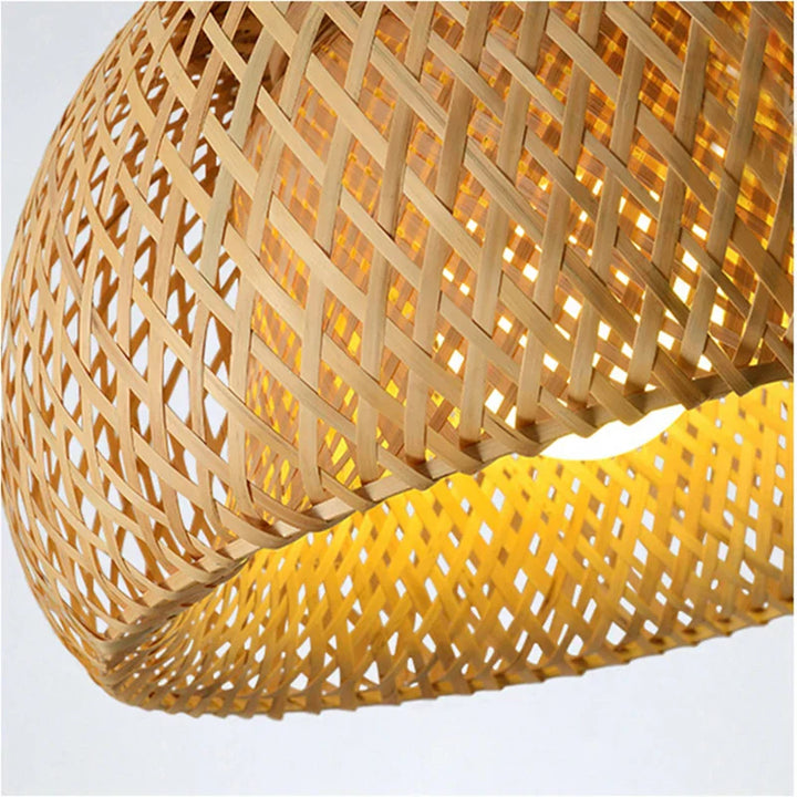 Lisslune | Luxora Handwoven Bamboo Pendant Light - Eco-friendly Ceiling Lamp