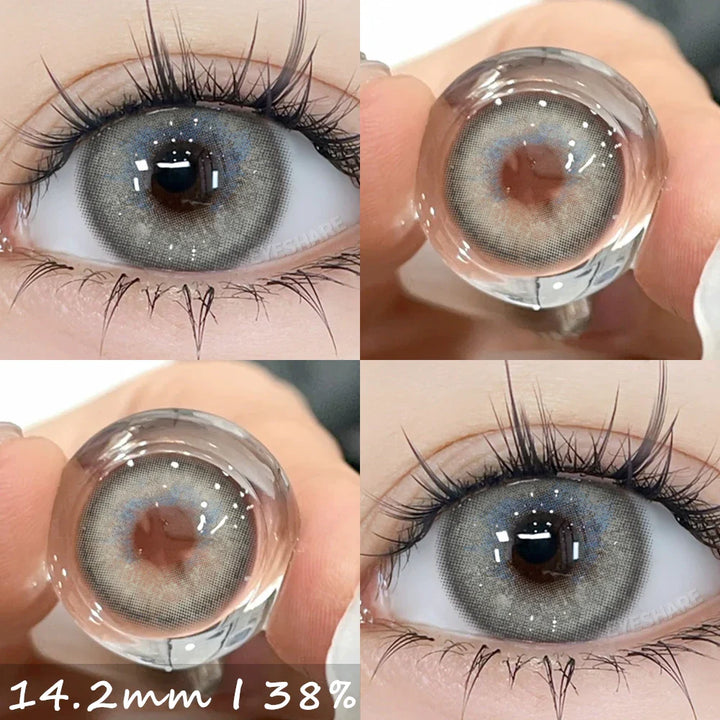 Rynx | 1 Pair Colorful Contact Lenses for Eyes Blue Contact Lenses Natural Gray Pupils Brown Lenses Green Lenses Contact Lenses
