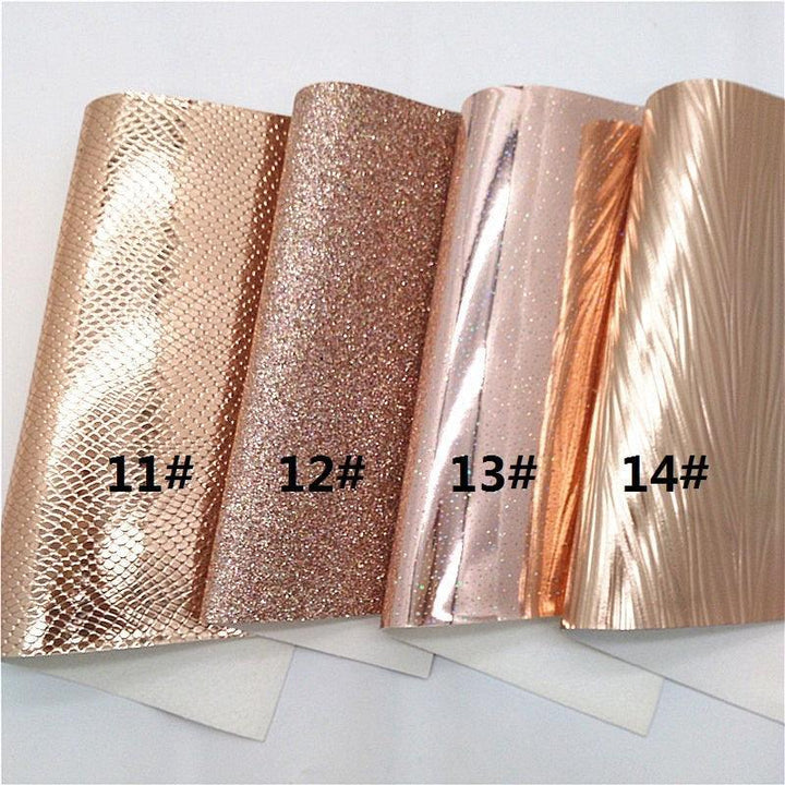 Lisslune | Sparkling Rose Gold Glitter Leather Craft Sheet - Transform Your DIY Projects with Elegance