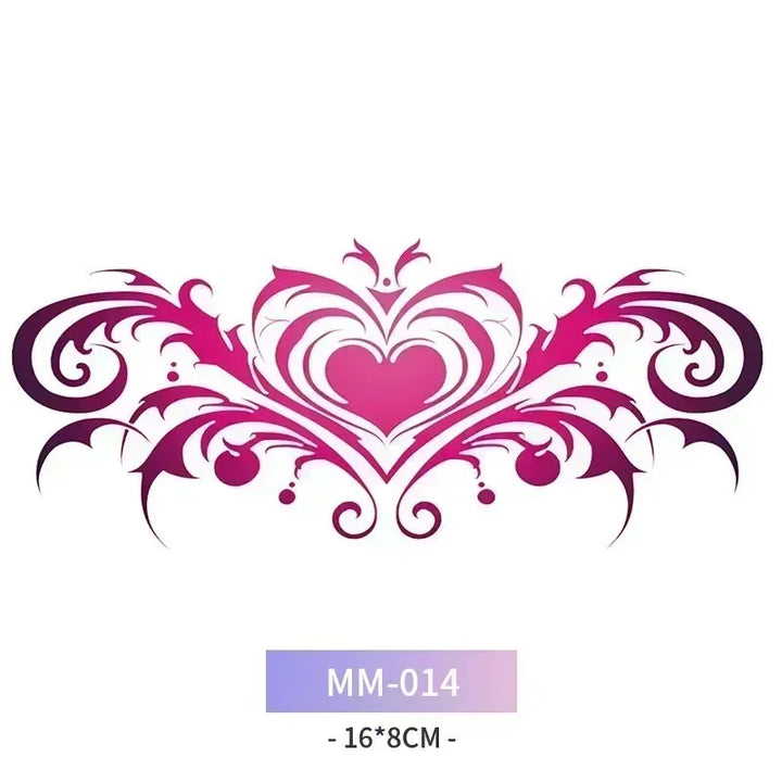 Rynx | 6-Piece Waterproof Tattoo Sticker Set Long-lasting Artificial Tattoo Girls 3D Artificial Sex Womb Tattoo for Women Temporary Abdomen섹스타투스티커 Product