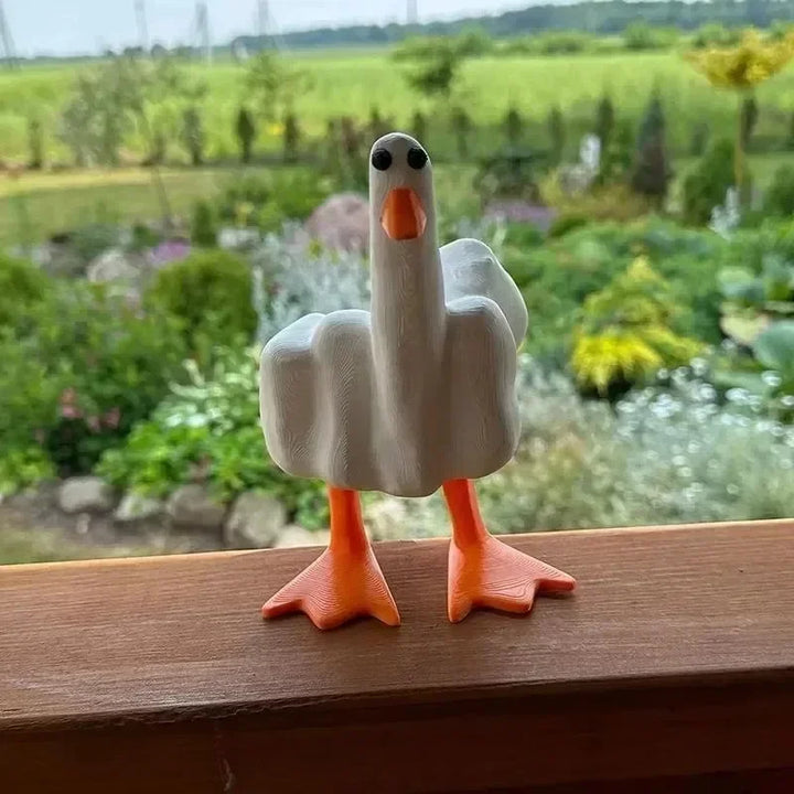 Lisslune | Middle Finger Resin Duck Decor