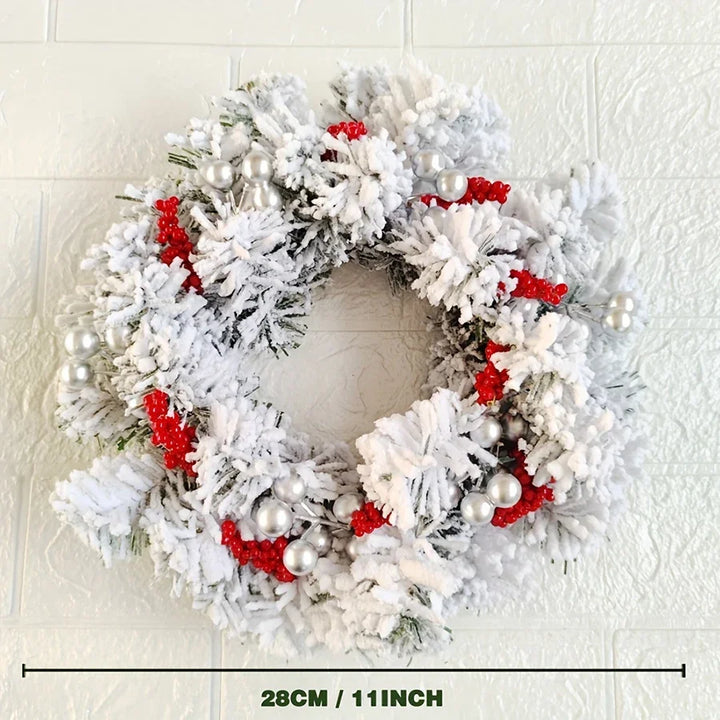 Rynx | Christmas Candle Wreath Party Desk Candle Holder Fireplace Home Candle Stand Plush Flower Wreath Holiday Decoration Accessories