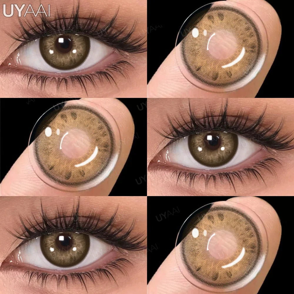 Rynx | 1 Pair Colored Pupils for Eyes Green Eye Color Lenses Brown Natural Looking Eye Lenses High-Quality Gray Lenses Soft Pupils