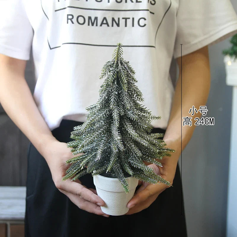 Rynx | Mini PE Christmas tree decoration Pine Topping Table Christmas tree Christmas home Party Wedding decoration New Year's gift