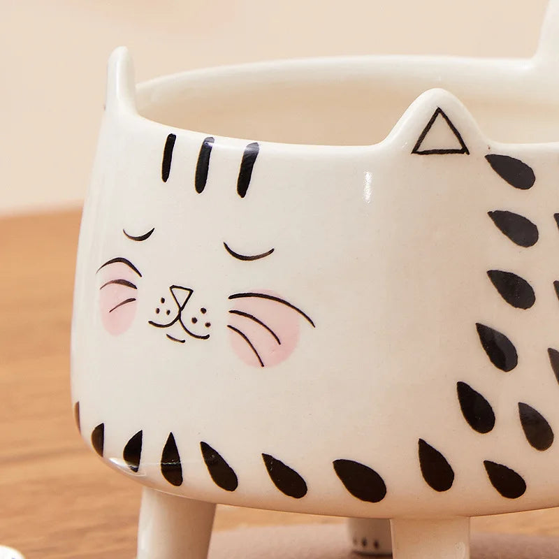 Lisslune | Happy Cat Long Legs Ceramic Mug