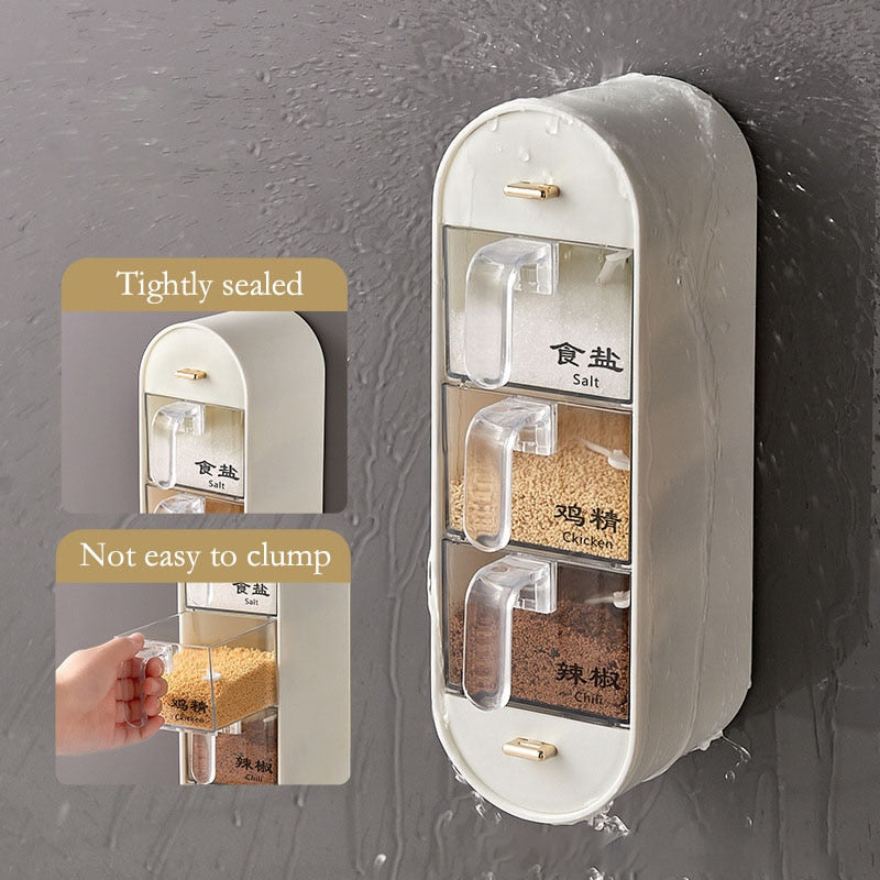 Lisslune | Kitchen Organizer Wall-Mounted Seasoning Station