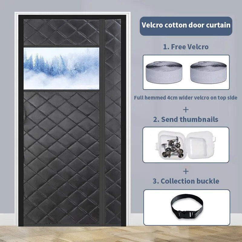 Lisslune | Magnetic Cold-Proof Cotton Door Curtain