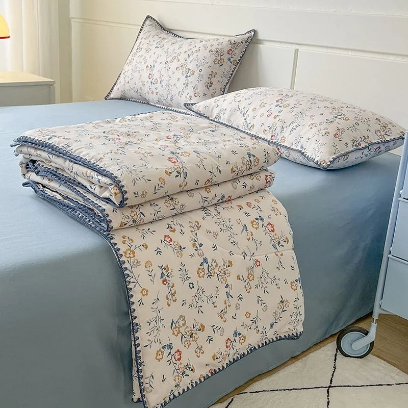 Rynx | Summer Blanket French Style Comfort Blanket Flora Household Machine Washable Suitable Cool and Refreshing Blanket