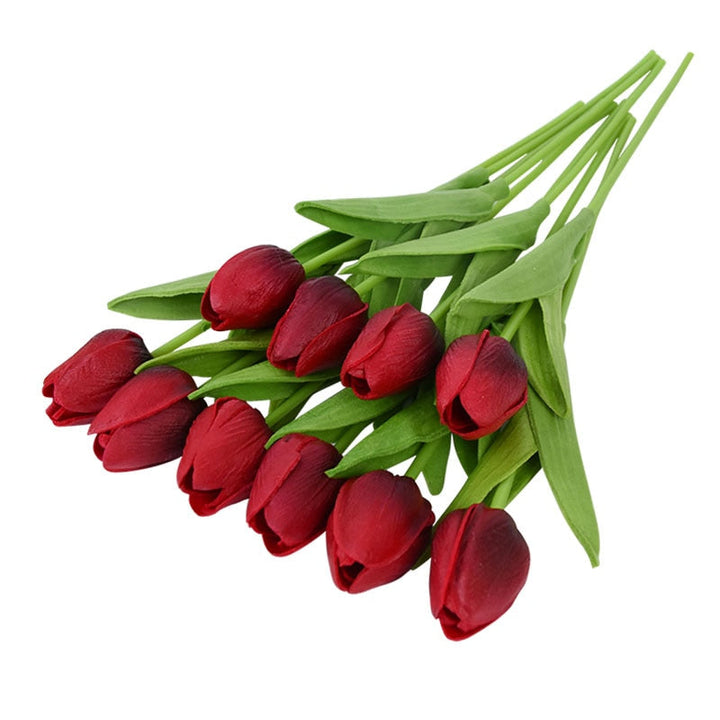 Lisslune | Artificial Flower Bouquet with Tulips, Decoration (10 Pieces)
