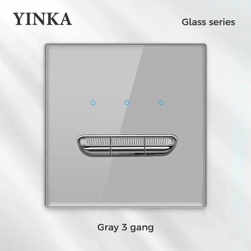 Lisslune | Elegant LED Crystal Glass Light Switch Panel - Versatile Multi-Control System