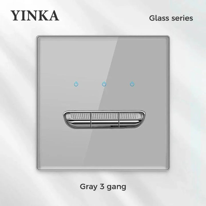 Lisslune | Elegant LED Crystal Glass Light Switch Panel - Versatile Multi-Control System