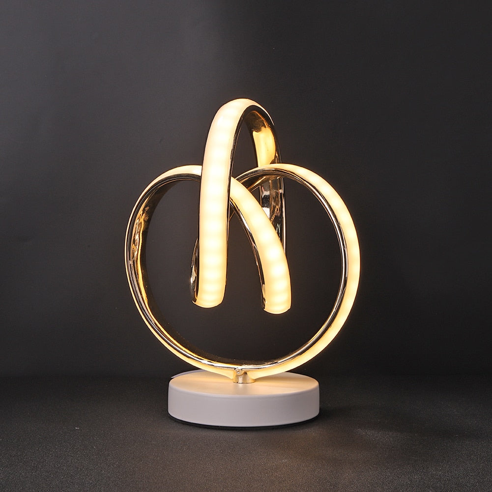 Lisslune | SpiralGlow – Sleek LED Table Lamp with Cozy Warm Light