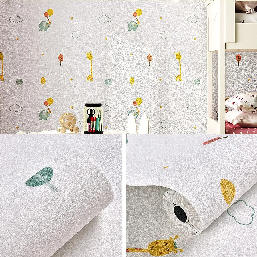 Lisslune | 3D Linen Self-Adhesive Waterproof Wall Sticker