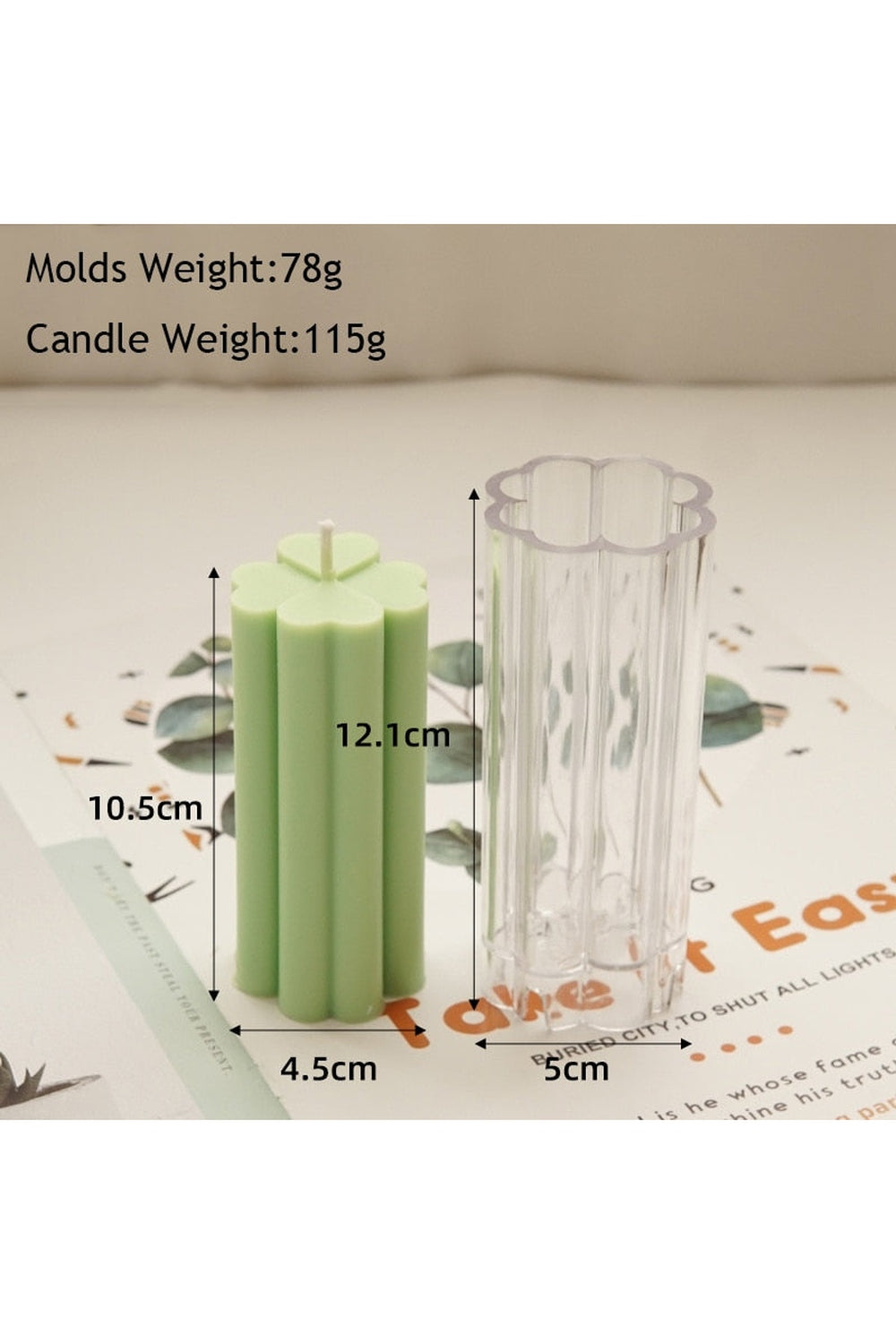 Lisslune | striped pillar candle shape