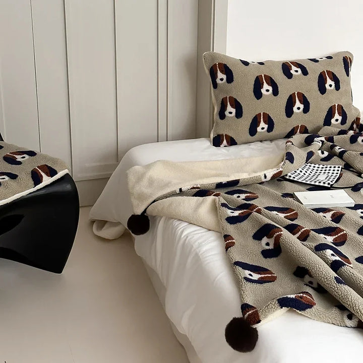 Rynx Selected High Quality Sheep Rollie Loop Fleece Warm Sofa Blanket Autumn Winter Fluffy Warmth Blankets for Bed Thickened Napping Blanket