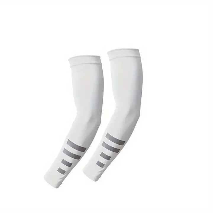 Rynx | 2 Pieces Summer Outdoor Sun Protection Arm Sleeves Quick Drying Breathable Night Running Cycling Reflective Ice Silk Sleeves