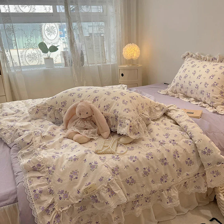 Rynx | Summer blanket cotton Korean lace fragmented series air conditioning quilt high-quality summer blanket set