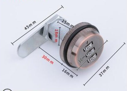 Lisslune | 3-Digit Mechanical Password Cabinet Lock