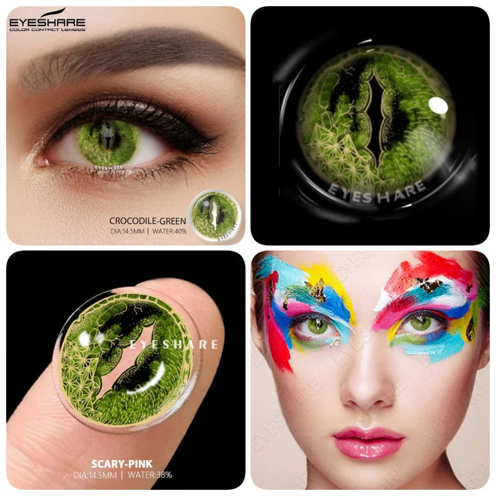 Rynx | 1 Pair Colored Contact Lenses for Eyes Cosplay Contact Lenses Blue Lenses Halloween Lens Cosmetics Pupils Eye Color Lens