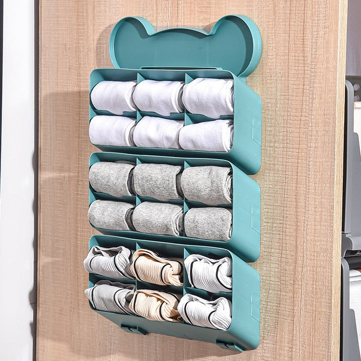 Lisslune | Self-Adhesive Stackable Wall Cloth Organizer Shelf