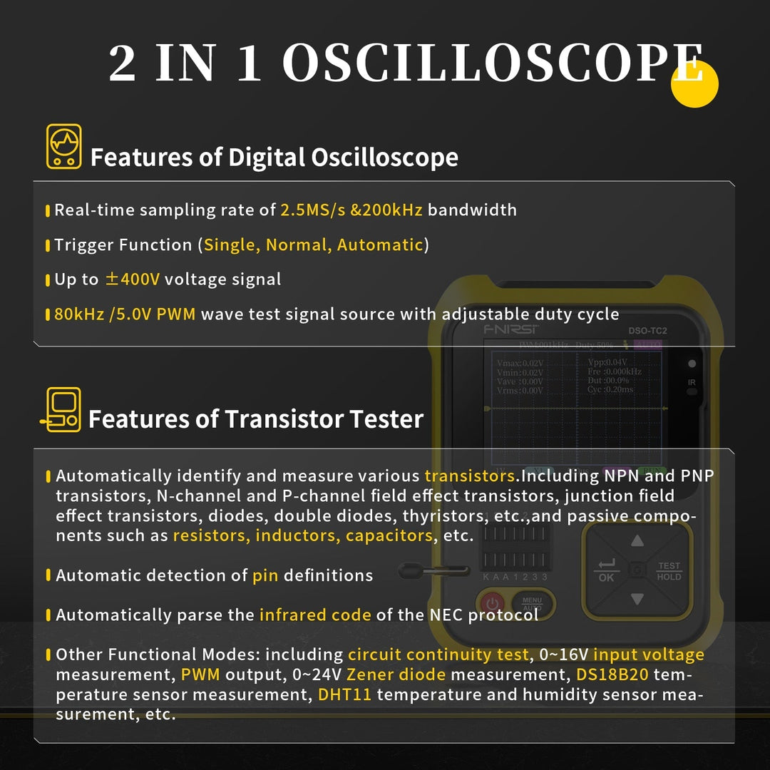 Lisslune | 2-in-1 Volt Check Digital Compact Transistor