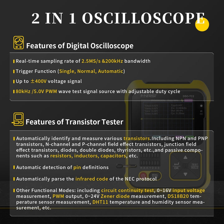 Lisslune | 2-in-1 Volt Check Digital Compact Transistor
