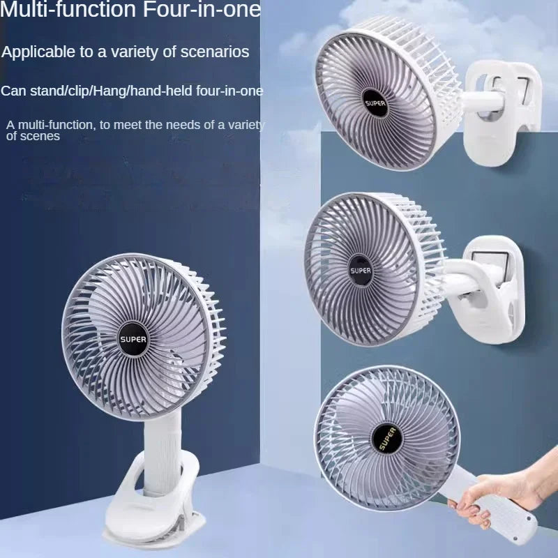 Lisslune | Clip-on Portable Compact USB Rechargeable Cooling Fan