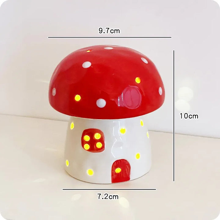 Lisslune | Dreamy Mushroom Shape Ceramic Bedside Lamp
