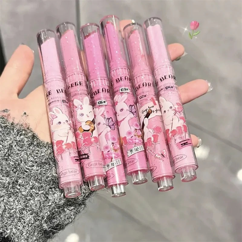 Rynx | Mirror Lacquer Solid Lip Lacquer Tint Flower Water Light Heart Shape Lipstick Sweet Rabbit Jelly Lipstick Korean Lip Tint Makeup