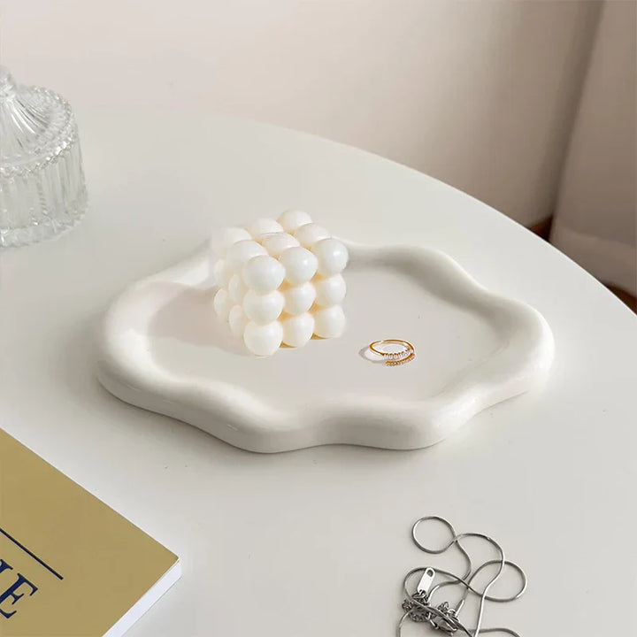 Lisslune | White Cloud Ceramic Plate