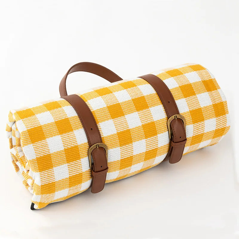Lisslune | NovaPlaid | Waterproof Foldable Picnic Blanket with Carry Strap