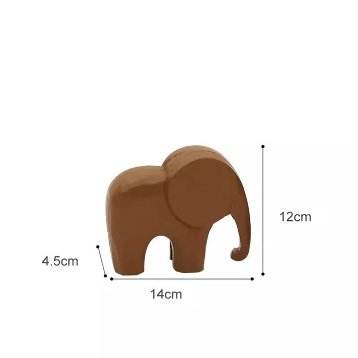 Rynx | Nordic Wood Elephant Ornament Morandi Home Decoration Accessories Office Desk Miniature Crafts Kids Room Decor