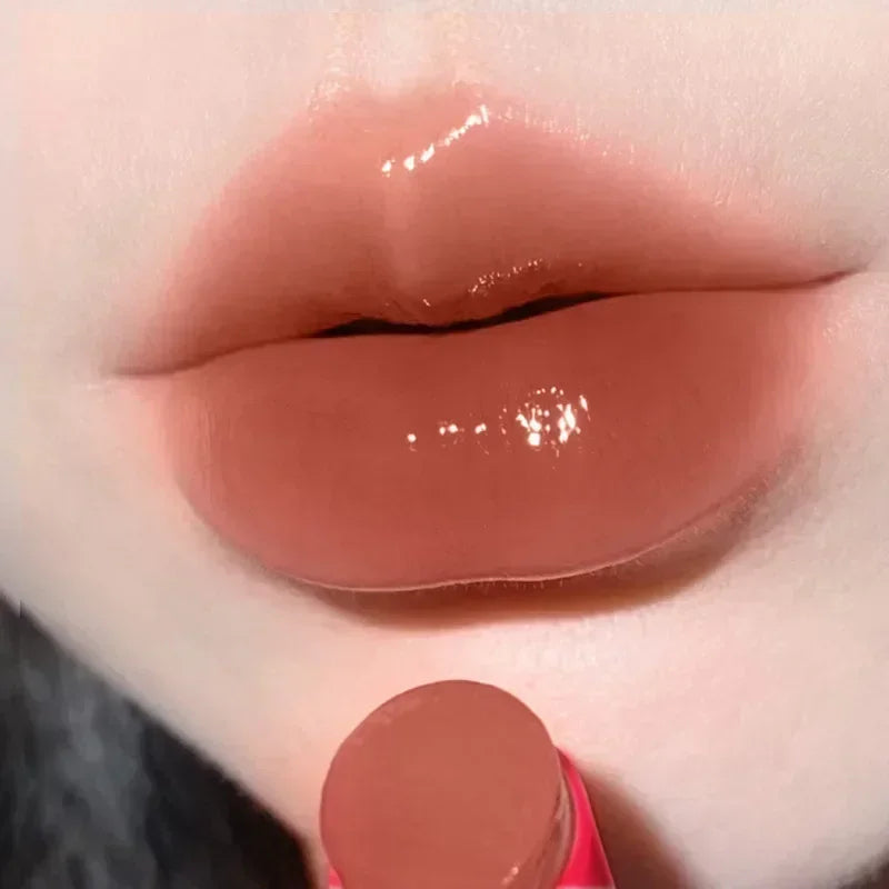 Rynx | Jelly Lipstick Moisturizing Mirror Water Light Solid Lip Gloss 8 Colors Crystal Tea Red Brown Lip Lacquer Tint Lip Balm Makeup