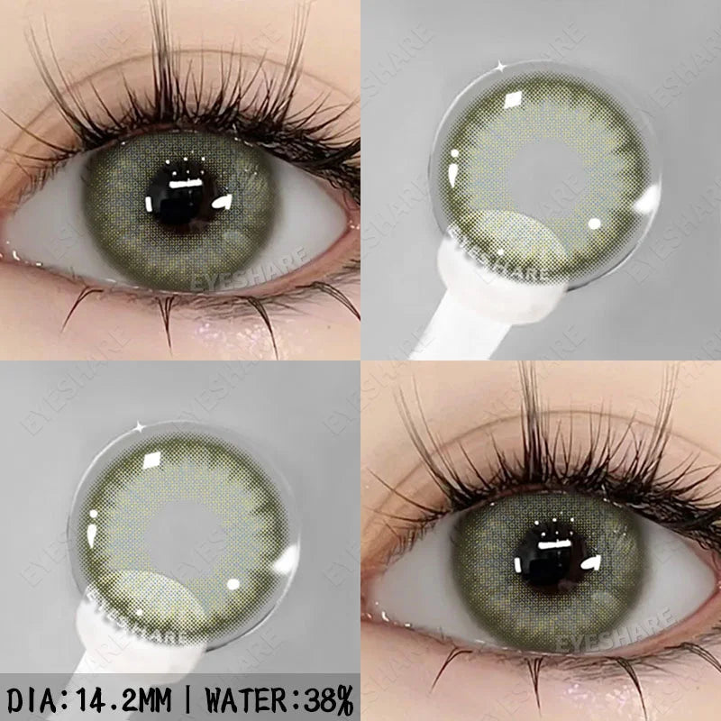 Rynx | 1 pair natural color contact lenses for eyes blue eye colors brown lens gray eye lenses annual green eye contact lens