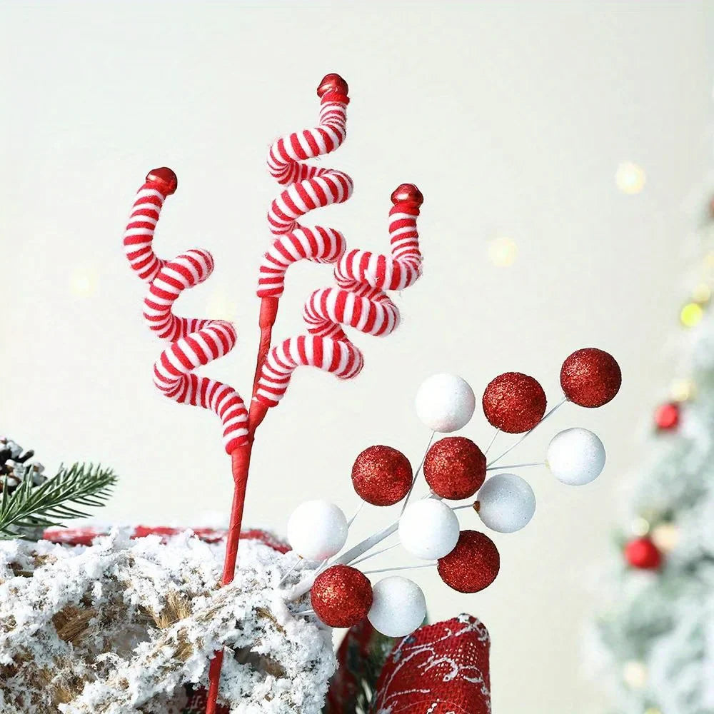 Rynx | 1/2/4 Piece Christmas Tree Candy Canes - Festive Wool Candy Roll Decoration for Christmas, New Year and Winter Holidays