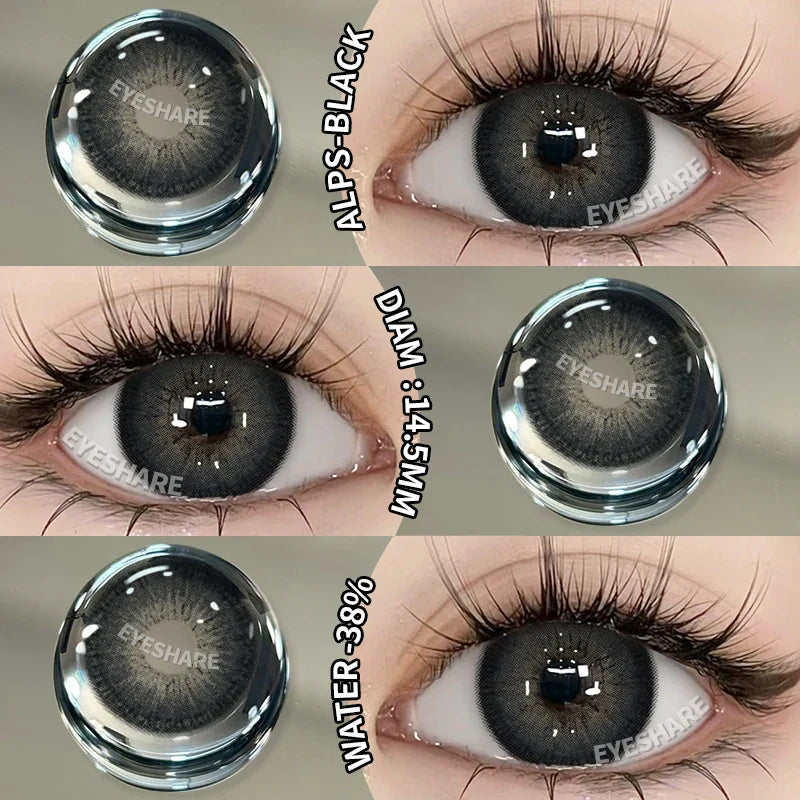 Rynx | New Lenses 1 Pair Colored Lenses for Eyes Green Contact Lenses Fashion Blue Eye Lenses Annual Gray Contact Lenses