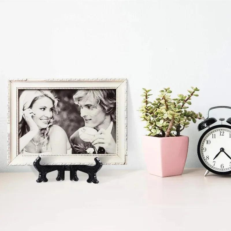 Lisslune | 20-piece versatile display stands in clear and black for stylish home display