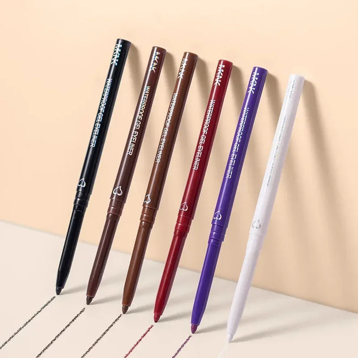 Rynx | 1Pcs Black Brown Sexy Long-lasting Eyeliner Pencil Waterproof Pigment Pink Eyeliner Pencil Women's Fashion Color Eye Makeup Cosmetics