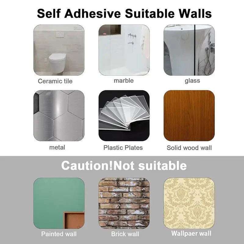 Lisslune | Modern self-adhesive acrylic U-shaped towel holder for stylish bathroom and kitchen storage