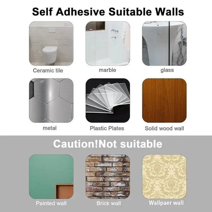 Lisslune | Modern self-adhesive acrylic U-shaped towel holder for stylish bathroom and kitchen storage