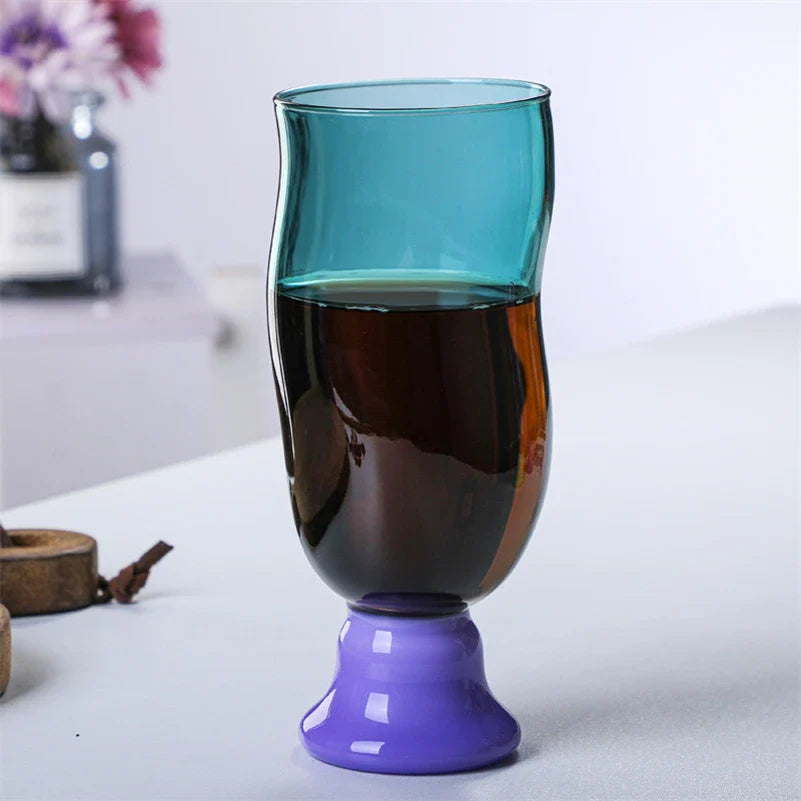 Rynx | Color borosilicate glass cup S curve wave shape heat-resistant glass jug red wine cocktails coffee ice water cup